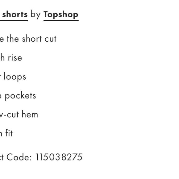 Topshop “KIRI” High-Rise, Distressed, Frayed, Black Jean Shorts. Size 10. - Picture 7 of 8